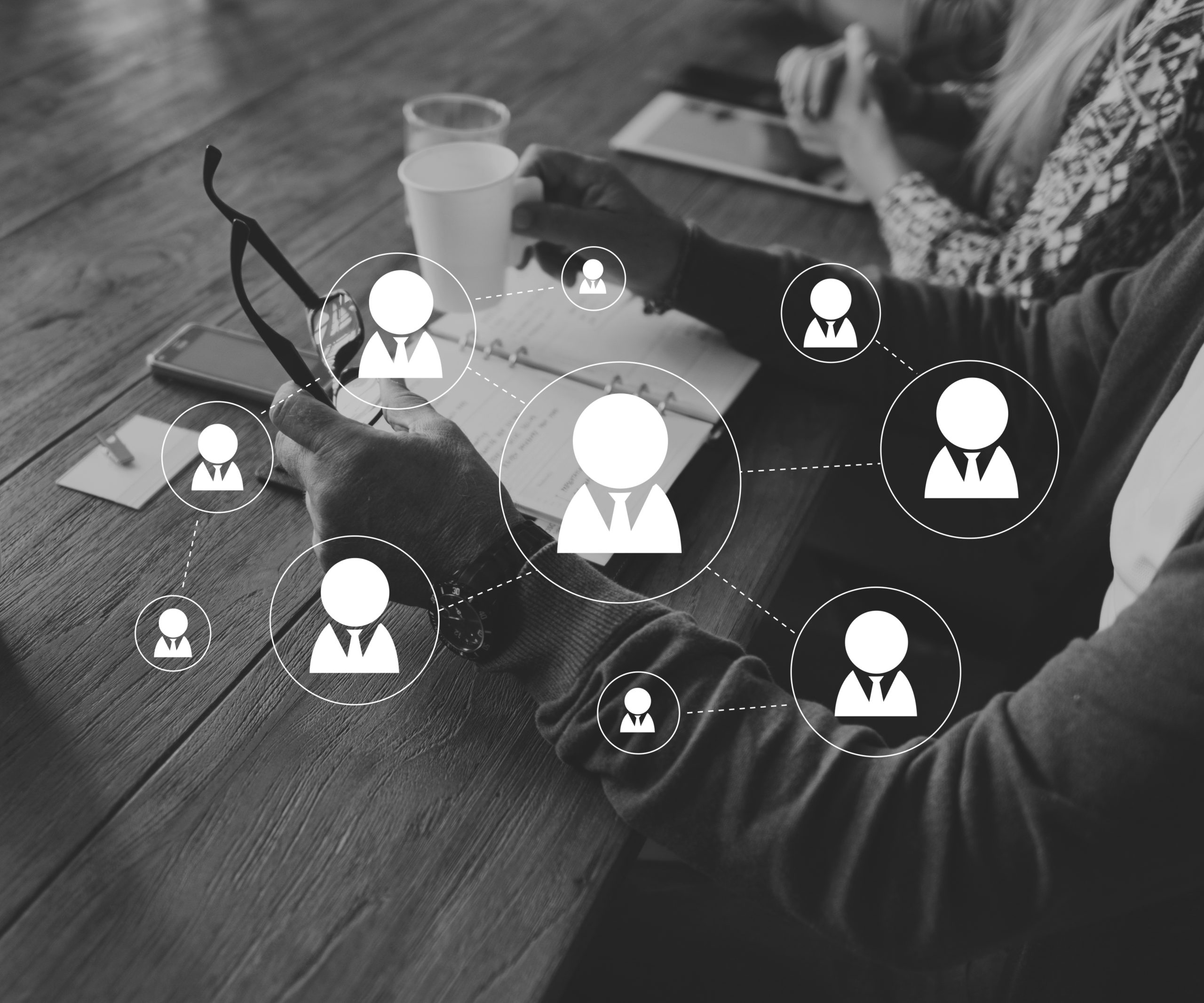 Social Network Connection Avatar Icon Vector